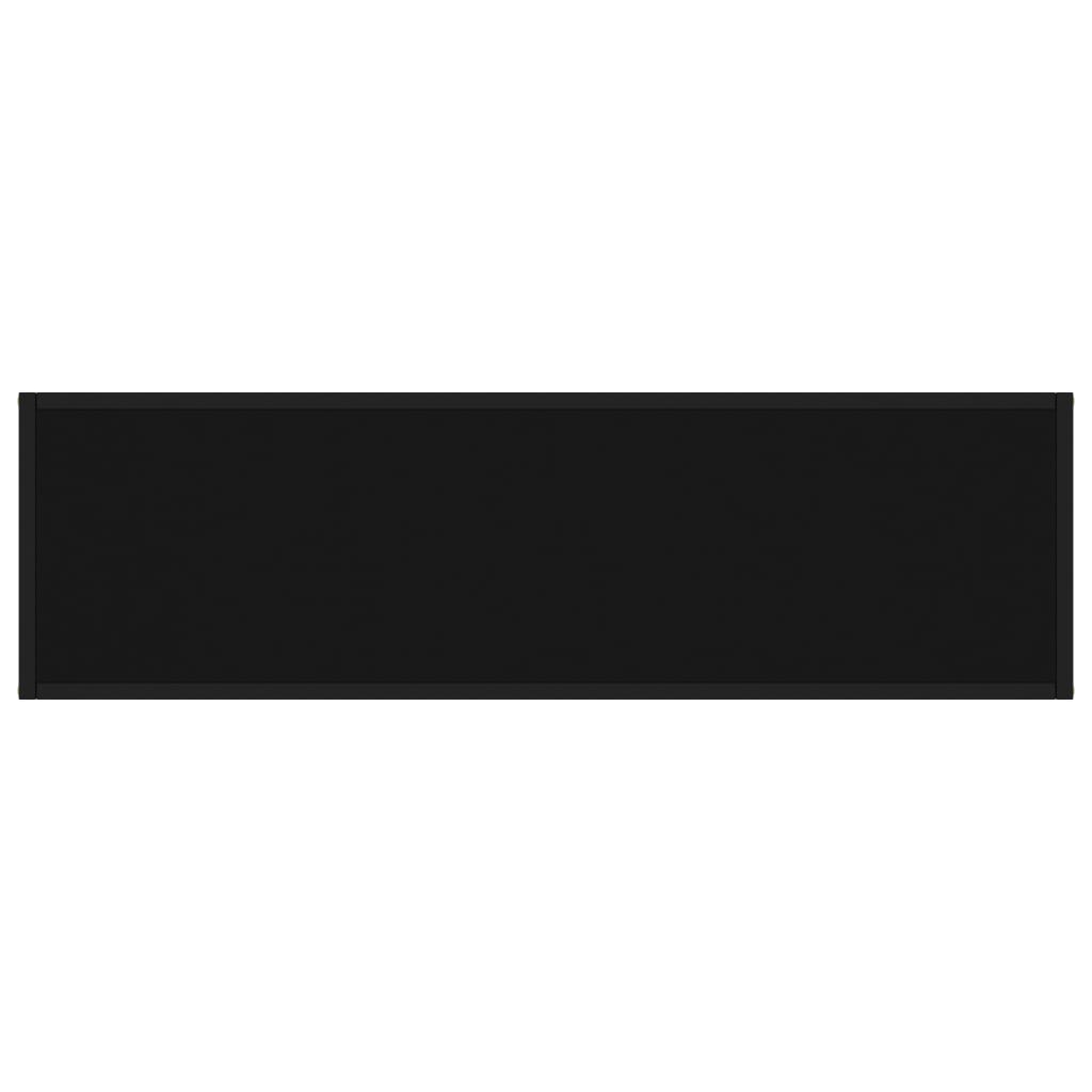 Wandtafel 120x35x75 cm gehard glas zwart 1 120 x 35 x 75 cm Zwart