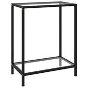 Wandtafel 60x35x75 cm glas zwart
