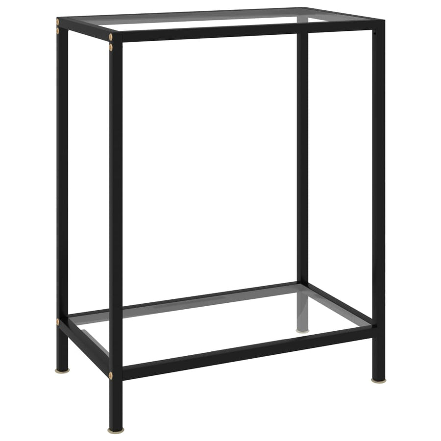 Wandtafel 60x35x75 cm gehard glas transparant 60 x 35 x 75 cm Met pootjes