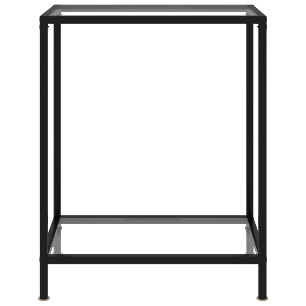 Wandtafel 60x35x75 cm gehard glas transparant 60 x 35 x 75 cm Met pootjes