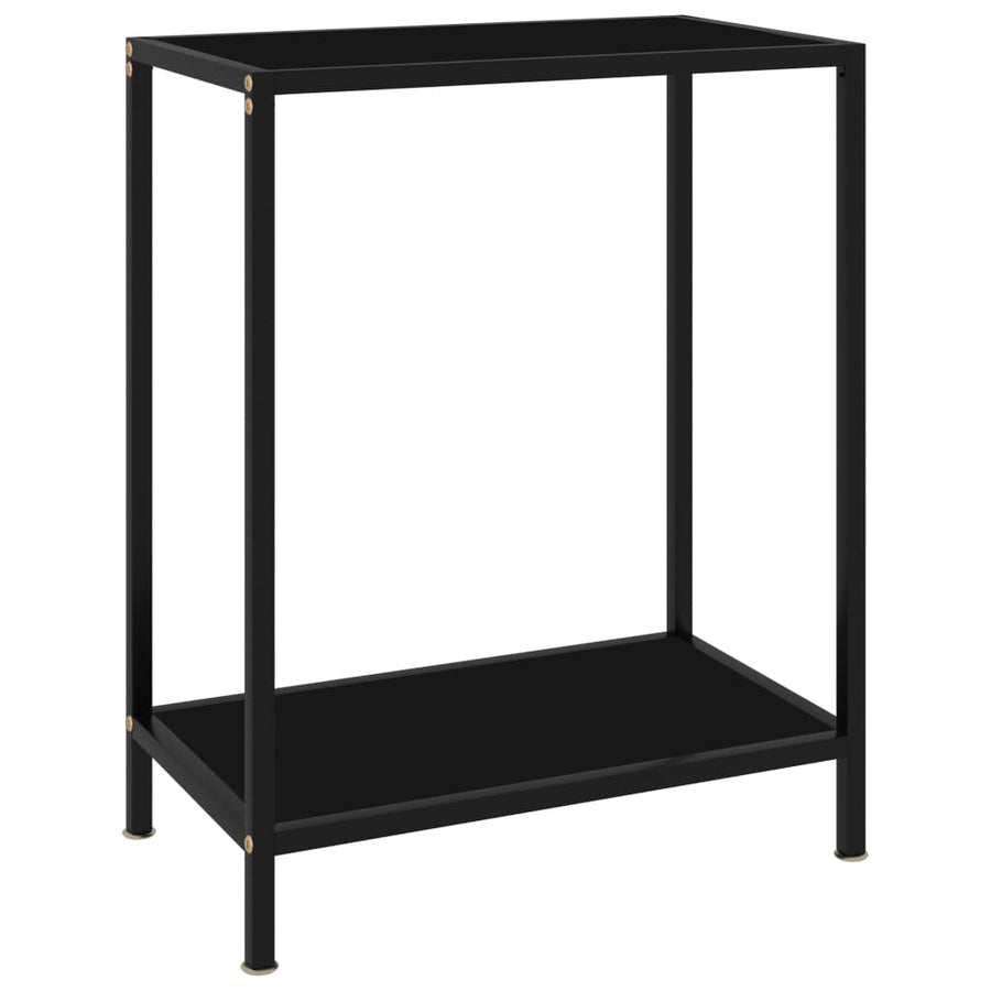 Wandtafel 60x35x75 cm gehard glas zwart 1 60 x 35 x 75 cm Zwart