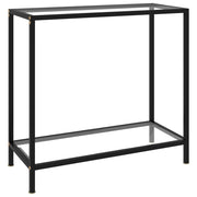 Wandtafel 80x35x75 cm glas staal transparant