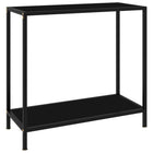 Wandtafel 80x35x75 cm glas zwart