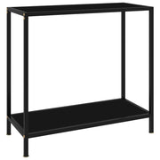 Wandtafel 80x35x75 cm glas zwart
