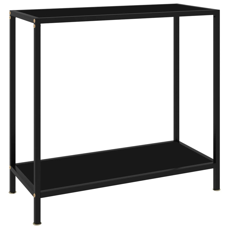 Wandtafel 80x35x75 cm gehard glas zwart 80 x 35 x 75 cm Met pootjes
