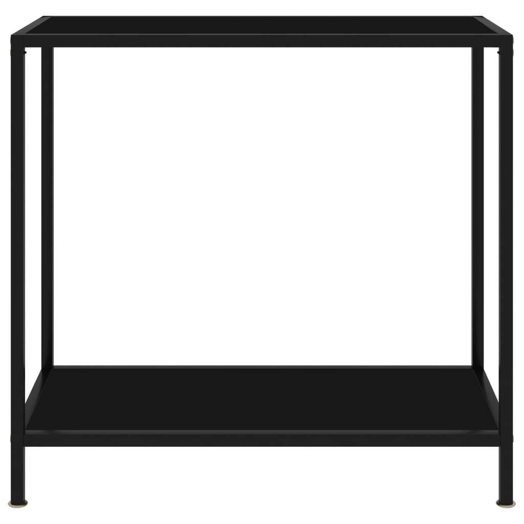 Wandtafel 80x35x75 cm gehard glas zwart 80 x 35 x 75 cm Met pootjes