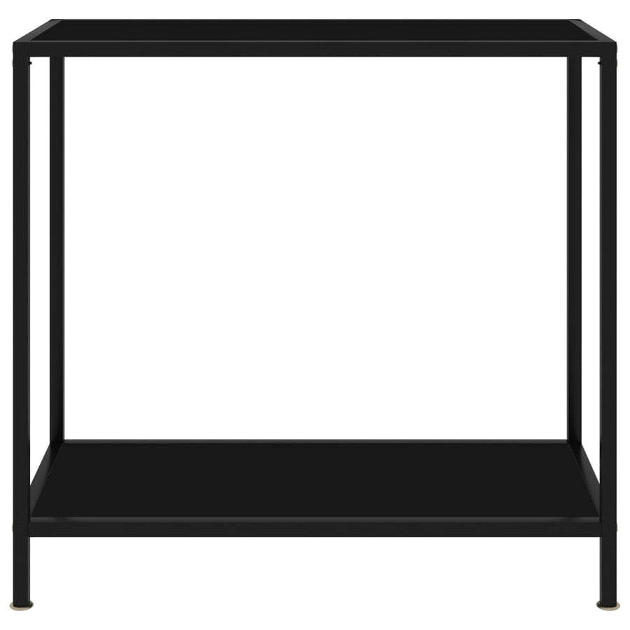 Wandtafel 80x35x75 cm gehard glas zwart 80 x 35 x 75 cm Met pootjes