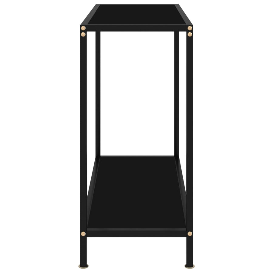 Wandtafel 80x35x75 cm gehard glas zwart 80 x 35 x 75 cm Met pootjes