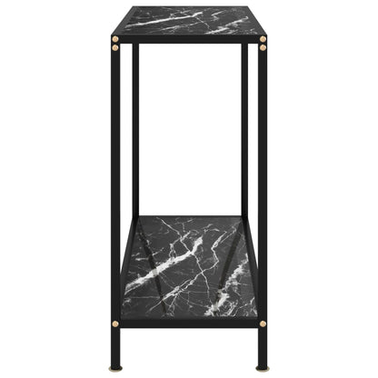 Wandtafel 80x35x75 cm gehard glas zwart 1 80 x 35 x 75 cm Zwart en wit