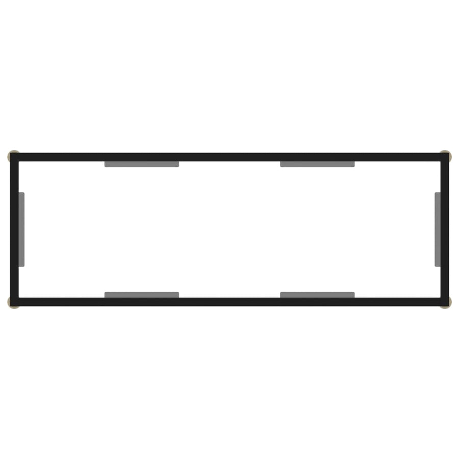 Wandtafel Gehard Glas Transparant Doorzichtig 100 x 35 x 75 cm Met pootjes