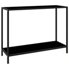 Wandtafel 100x35x75 cm gehard glas zwart