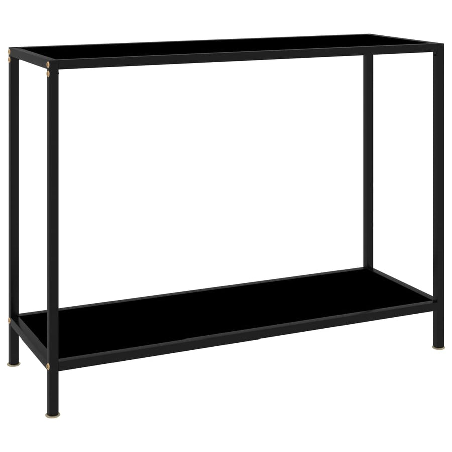 Wandtafel 100x35x75 cm gehard glas zwart 1 100 x 35 x 75 cm Zwart