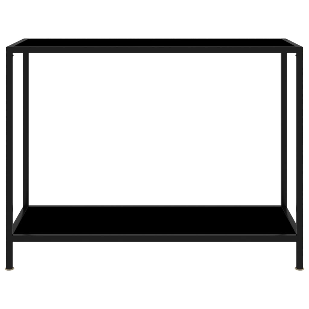 Wandtafel 100x35x75 cm gehard glas zwart 1 100 x 35 x 75 cm Zwart