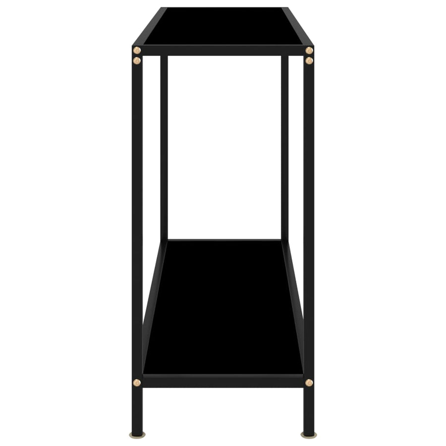 Wandtafel 100x35x75 cm gehard glas zwart 1 100 x 35 x 75 cm Zwart