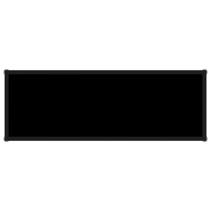Wandtafel 100x35x75 cm gehard glas zwart 1 100 x 35 x 75 cm Zwart