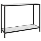 Console table 100x35x75 cm tempered glass white