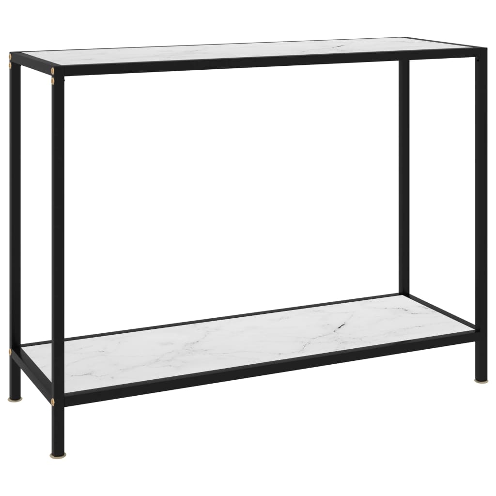 Wandtafel 100x35x75 cm gehard glas wit 1 100 x 35 x 75 cm Wit