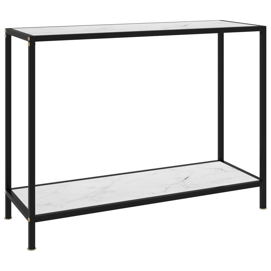 Wandtafel 100x35x75 cm gehard glas wit 1 100 x 35 x 75 cm Wit