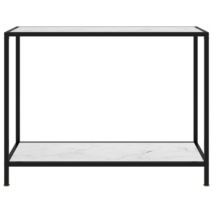 Wandtafel 100x35x75 cm gehard glas wit 1 100 x 35 x 75 cm Wit