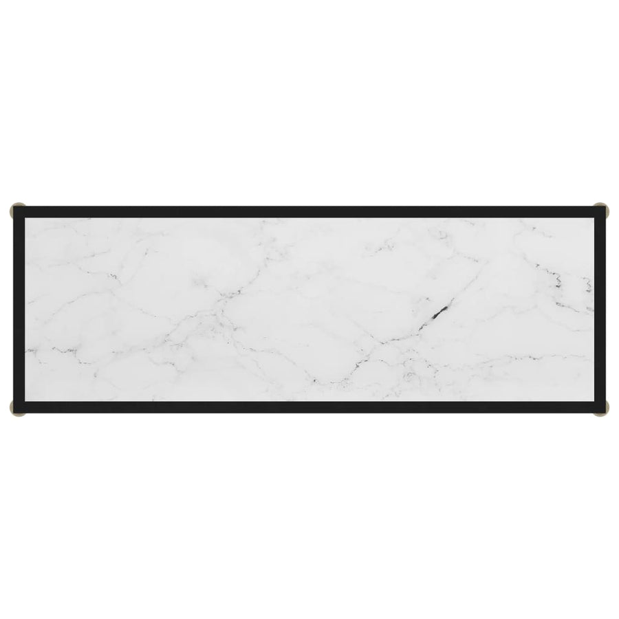Wandtafel 100x35x75 cm gehard glas wit 1 100 x 35 x 75 cm Wit