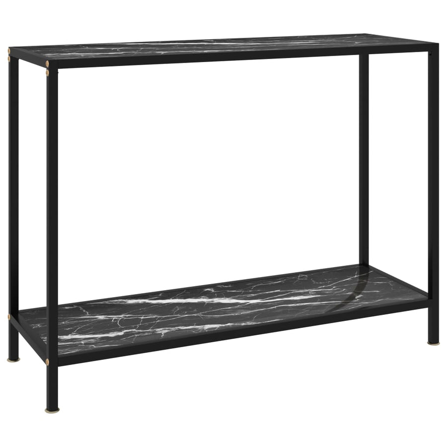 Wandtafel 100x35x75 cm gehard glas zwart 100 x 35 x 75 cm Met pootjes