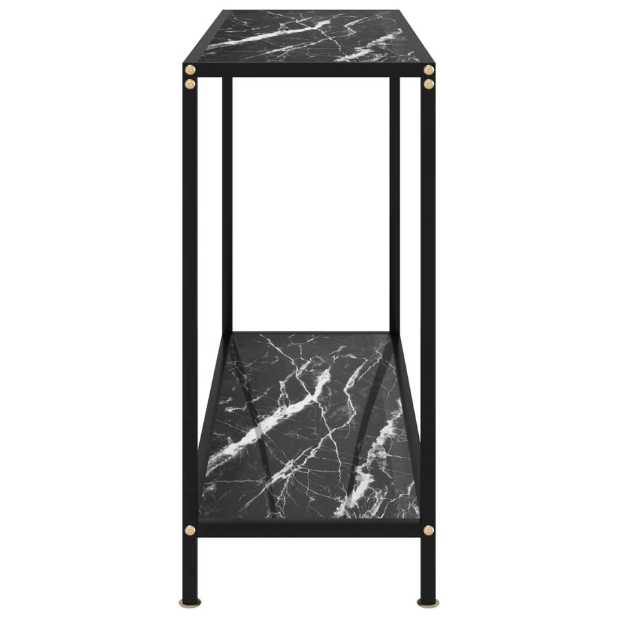 Wandtafel 100x35x75 cm gehard glas zwart 100 x 35 x 75 cm Met pootjes