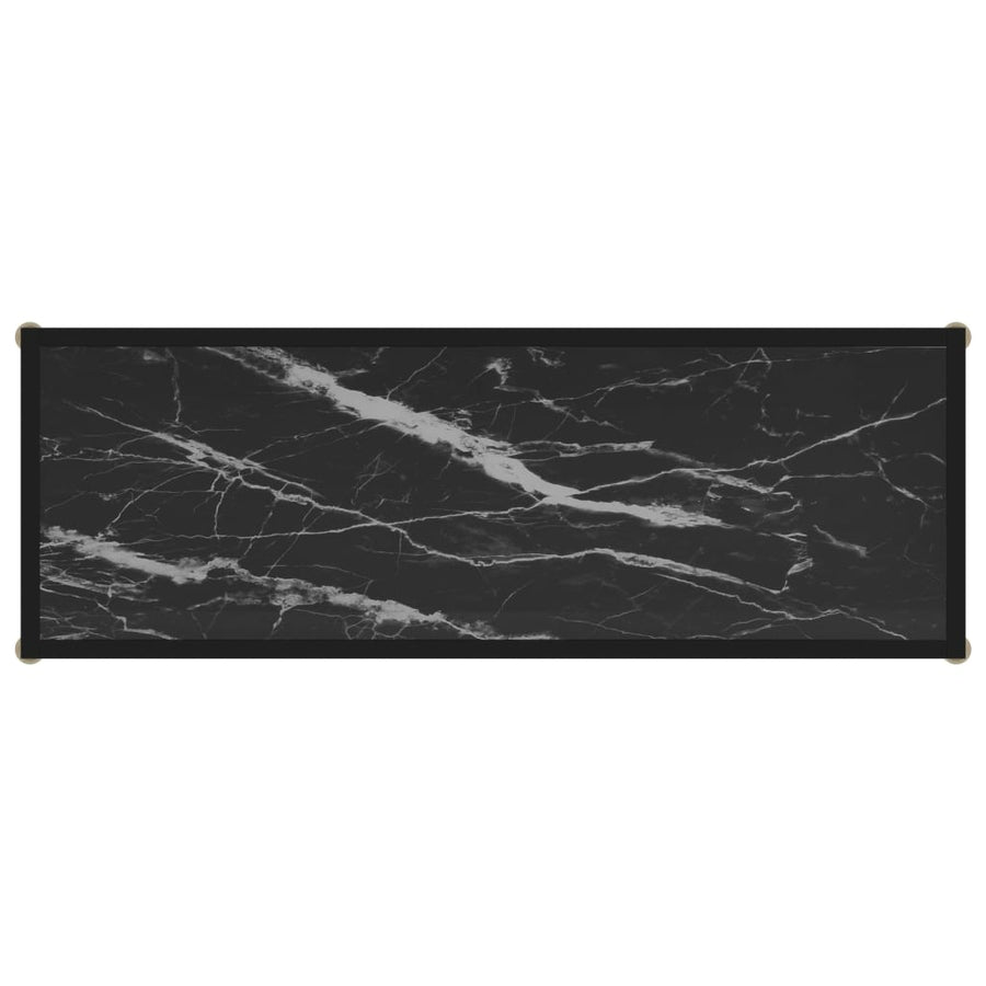 Wandtafel 100x35x75 cm gehard glas zwart 100 x 35 x 75 cm Met pootjes