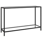 Wandtafel 120x35x75 cm glas zwart
