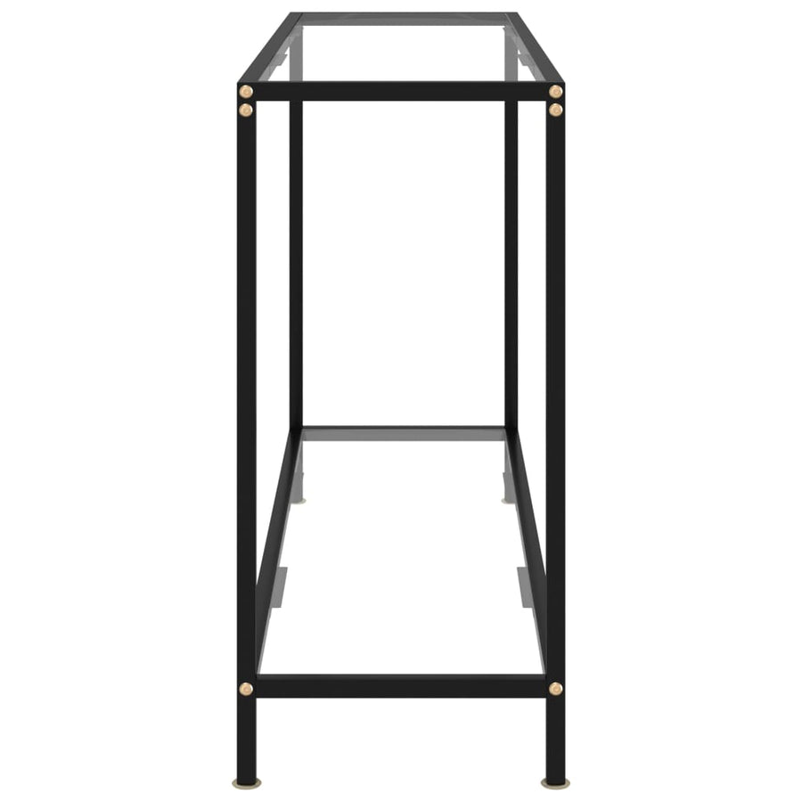 Wandtafel 120x35x75 cm gehard glas transparant 120 x 35 x 75 cm Met pootjes