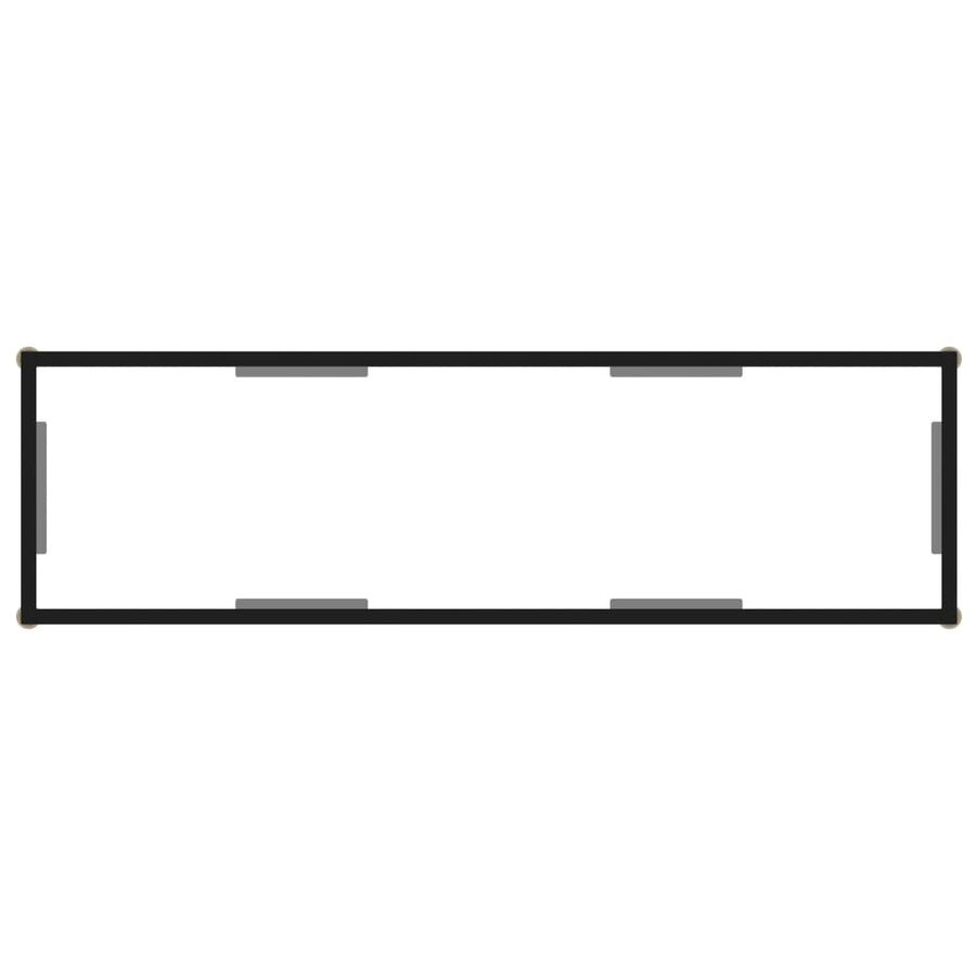 Wandtafel 120x35x75 cm gehard glas transparant 120 x 35 x 75 cm Met pootjes
