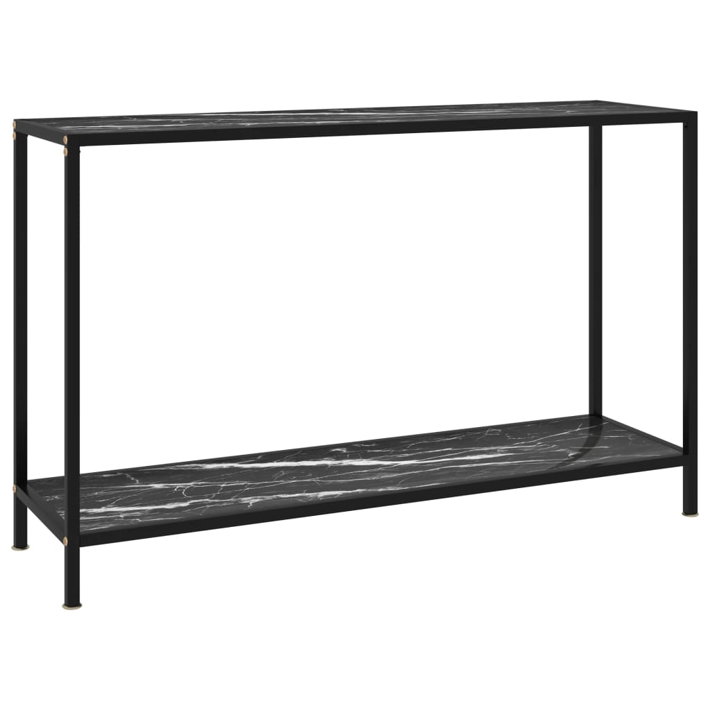 Wandtafel 120x35x75 cm gehard glas zwart 1 120 x 35 x 75 cm Zwart en wit