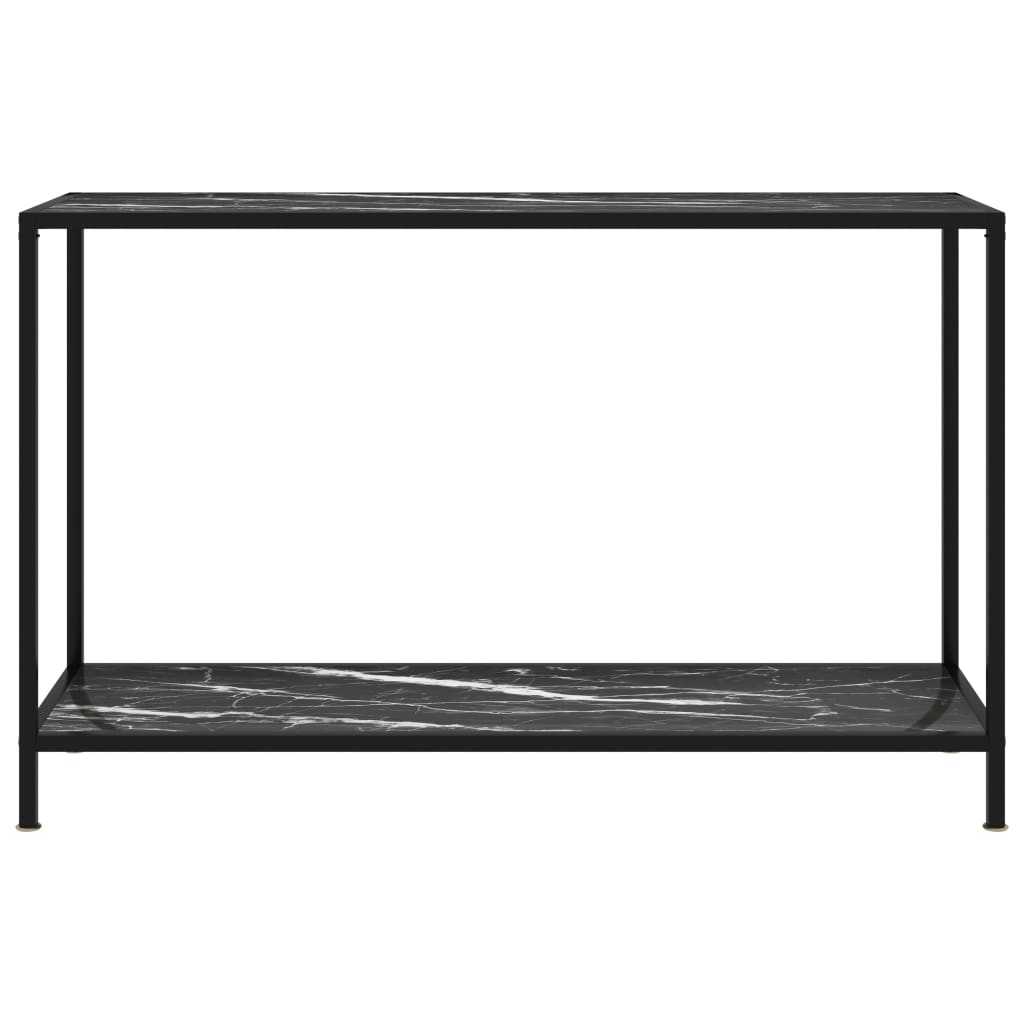 Wandtafel 120x35x75 cm gehard glas zwart 1 120 x 35 x 75 cm Zwart en wit