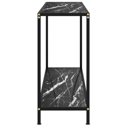 Wandtafel 120x35x75 cm gehard glas zwart 1 120 x 35 x 75 cm Zwart en wit