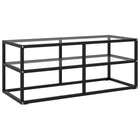 TV Cabinet with Tempered Glass 100x40x40 cm Black 100 cm