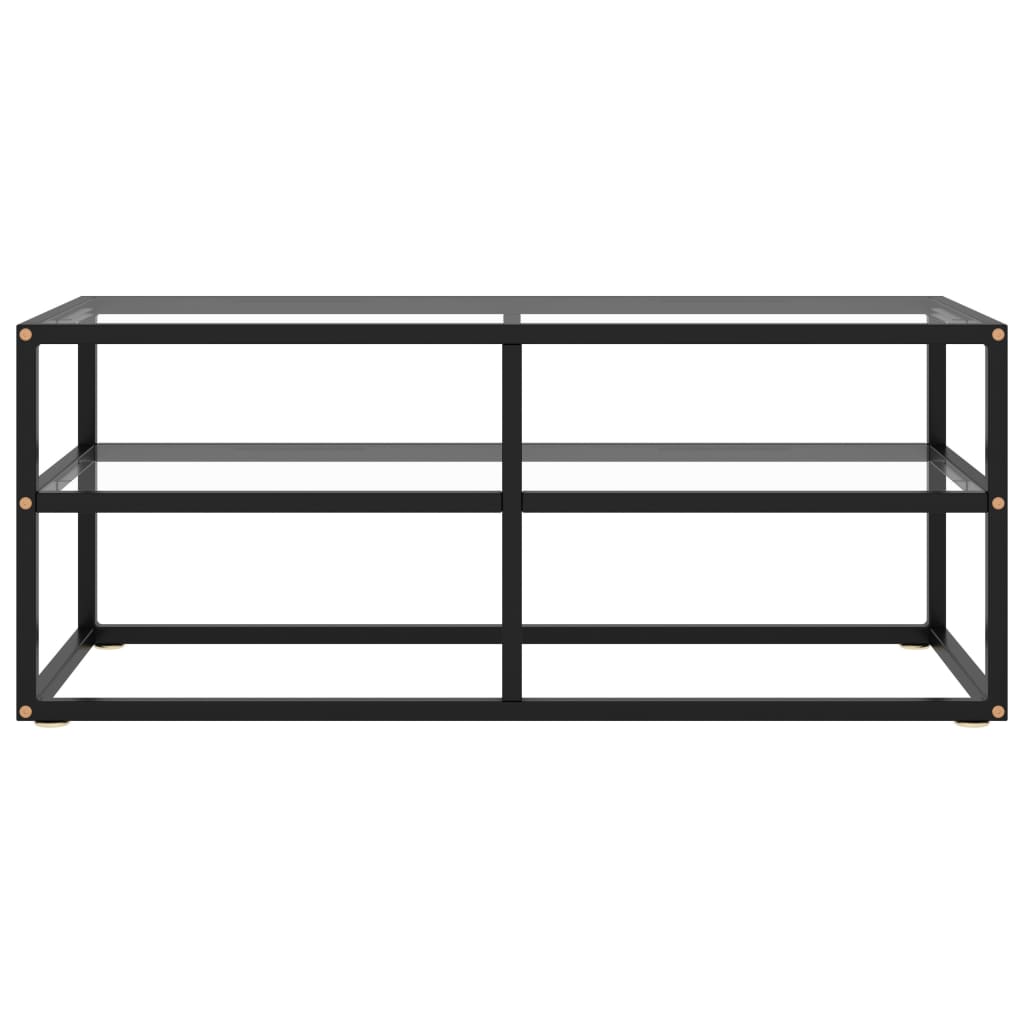 Tv-Meubel Met Gehard Glas 100X40X40 Cm Zwart 100 cm