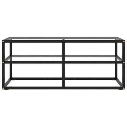 Tv-Meubel Met Gehard Glas 100X40X40 Cm Zwart 100 cm