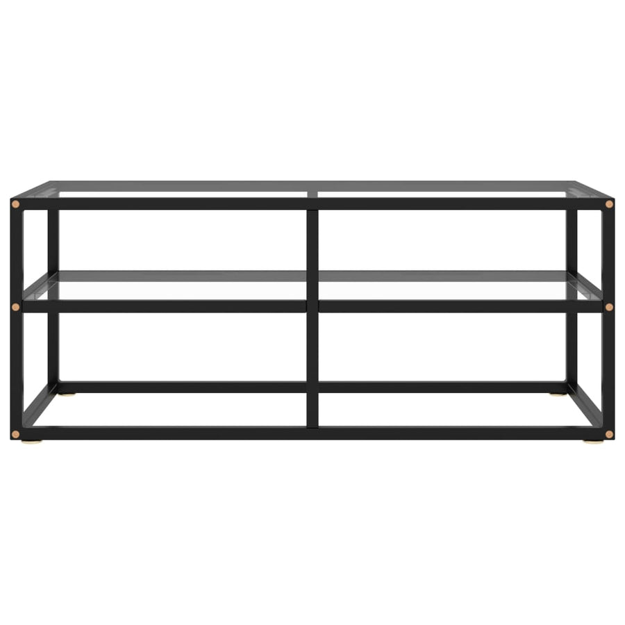 Tv-Meubel Met Gehard Glas 100X40X40 Cm Zwart 100 cm