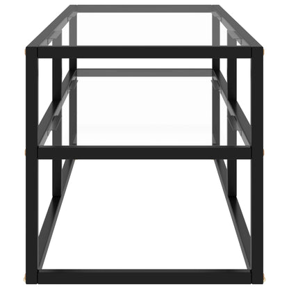 Tv-Meubel Met Gehard Glas 100X40X40 Cm Zwart 100 cm
