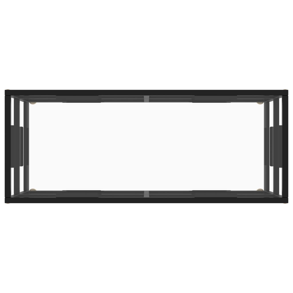 Tv-Meubel Met Gehard Glas 100X40X40 Cm Zwart 100 cm