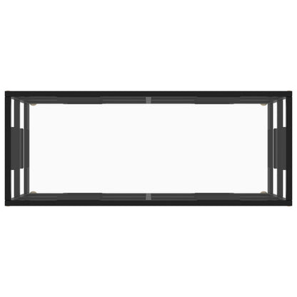 Tv-Meubel Met Gehard Glas 100X40X40 Cm Zwart 100 cm