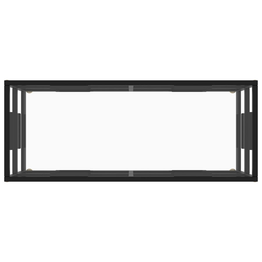 Tv-Meubel Met Gehard Glas 100X40X40 Cm Zwart 100 cm