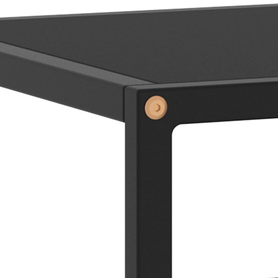 Tv-meubel met zwart glas 100x40x40 cm zwart