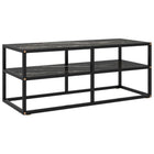 Tv-meubel 100x40x40 cm zwart marmerglas