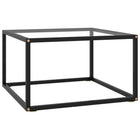 Salontafel 60x60x35 cm glas zwart