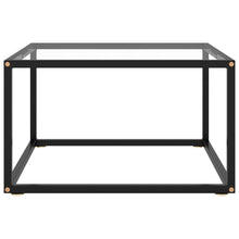 Salontafel Met Gehard Glas Zwart 60 x 60 x 35 cm Doorzichtig
