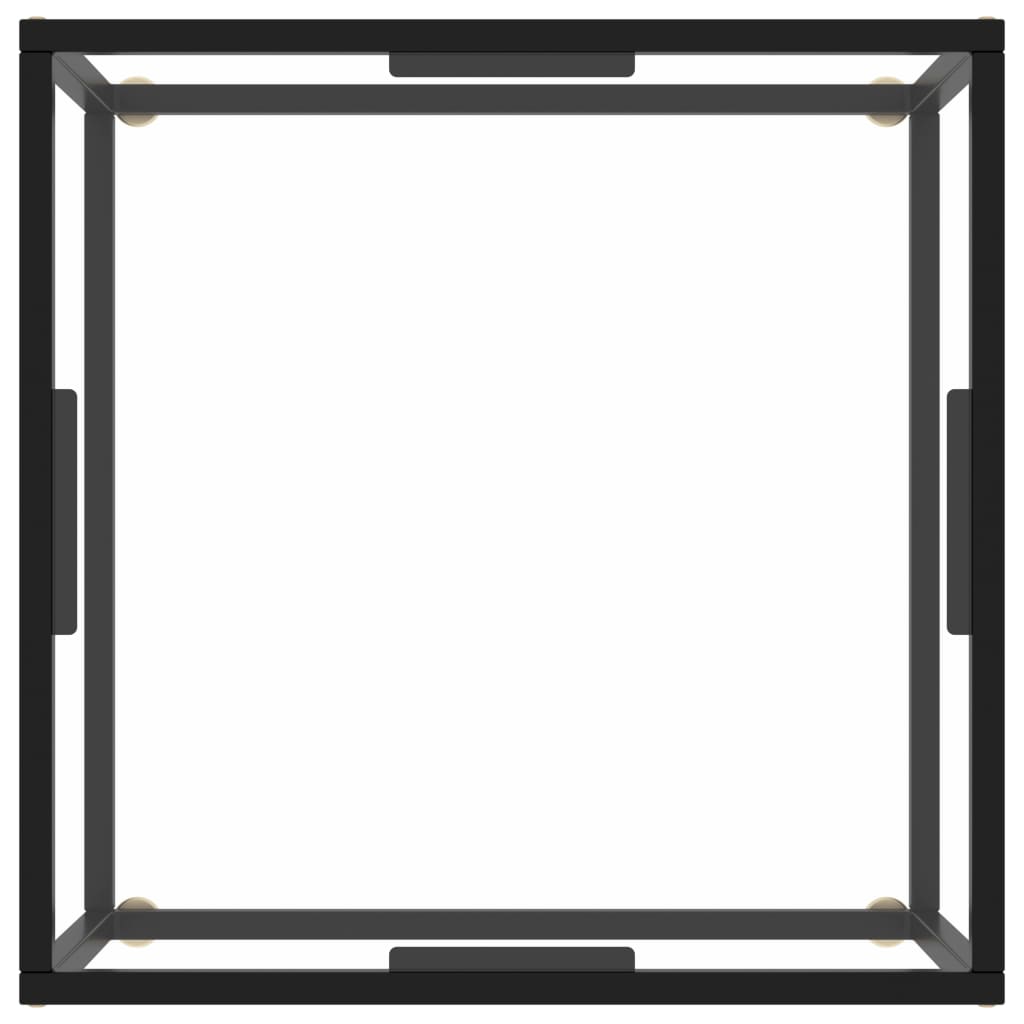 Salontafel Met Gehard Glas Zwart 60 x 60 x 35 cm Doorzichtig