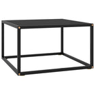 Coffee table with black glass 60x60x35 cm black