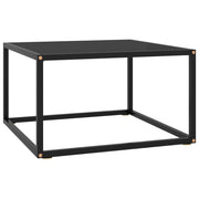 Salontafel 60x60x35 cm zwart glas