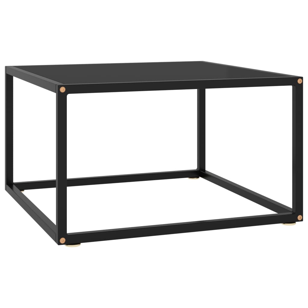Salontafel Met Glas 60 x 60 x 35 cm Zwart