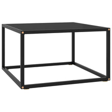 Salontafel Met Glas 60 x 60 x 35 cm Zwart